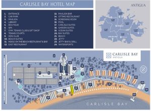 Carlisle Bay Hotel Locaation Plan